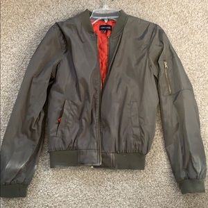 Olive bomber jacket